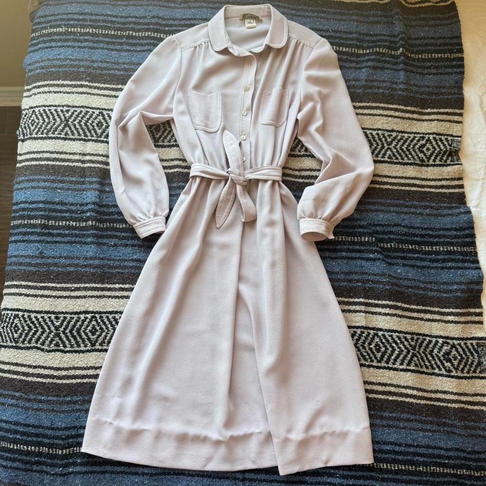 Vintage Lavender Shirt Dress